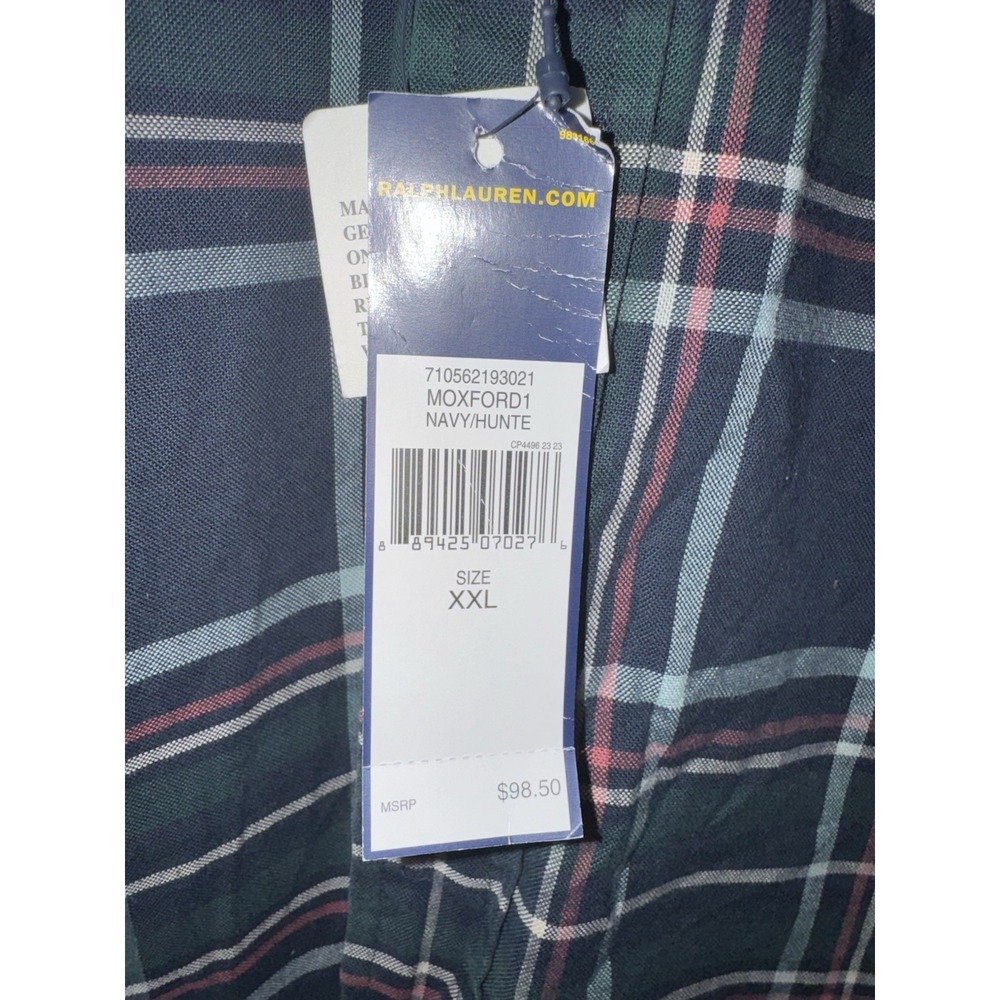 NWT Men's XXL Ralph Lauren Long Sleeve Button Down Shirt Pony 100% Cotton - Picture 4 of 7